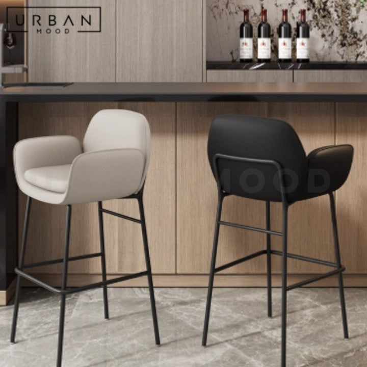 OSORIO Modern Leather Bar Stool