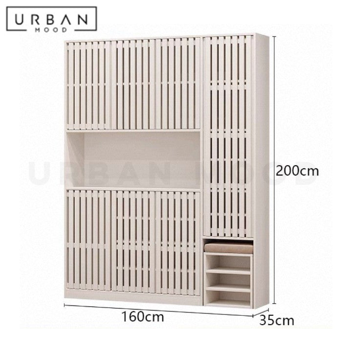 SORIO Modern Solid Wood Storage Shoe Cabinet