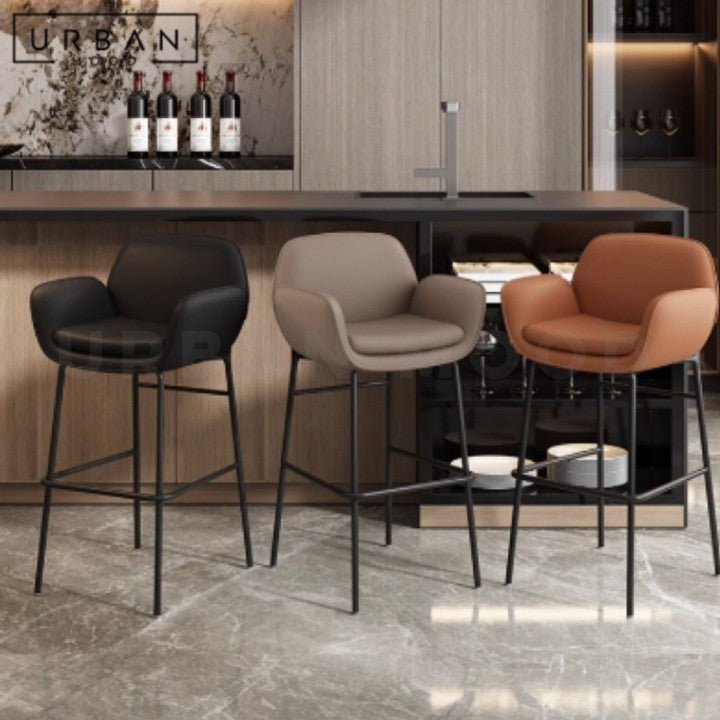 OSORIO Modern Leather Bar Stool