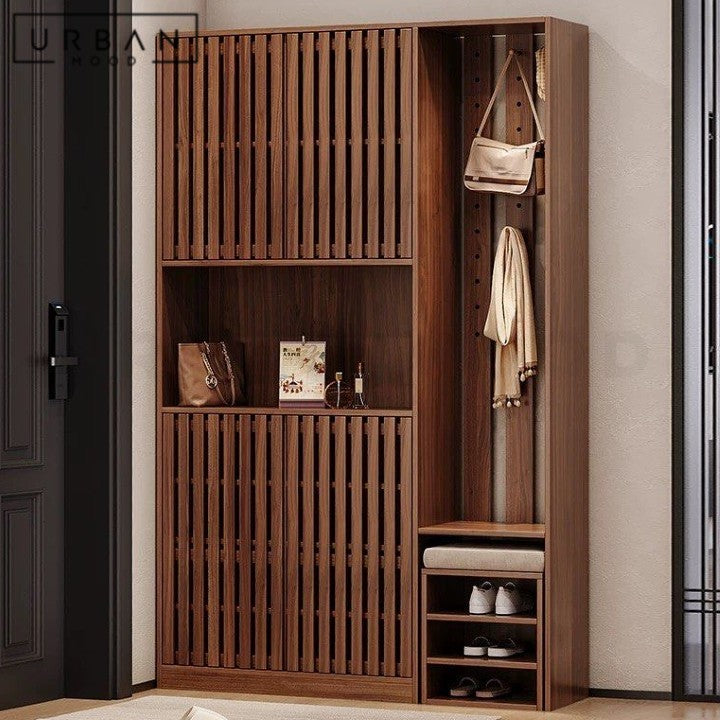 SORIO Modern Solid Wood Storage Shoe Cabinet