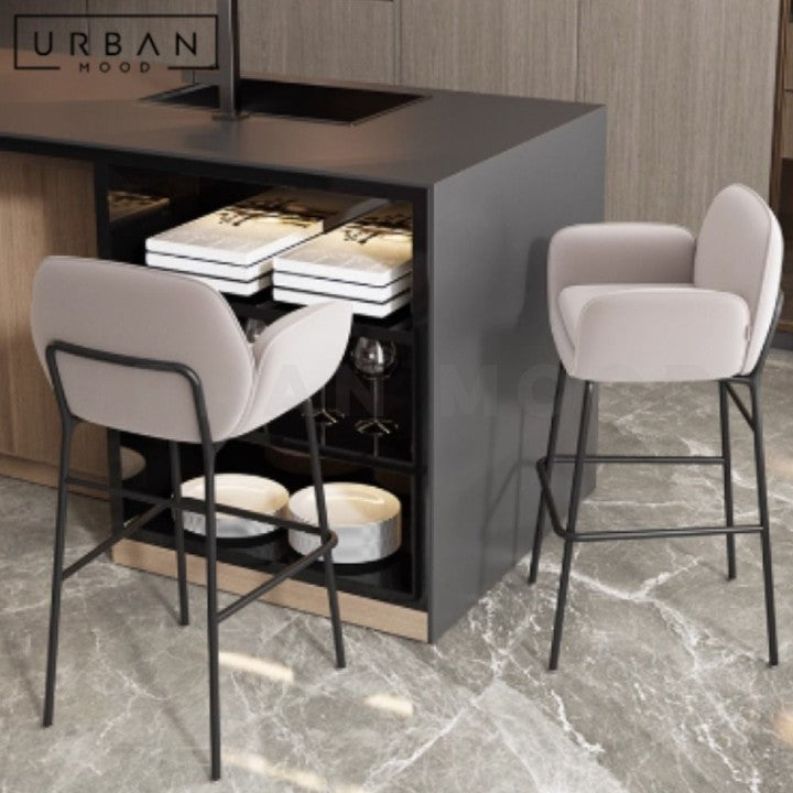 OSORIO Modern Leather Bar Stool