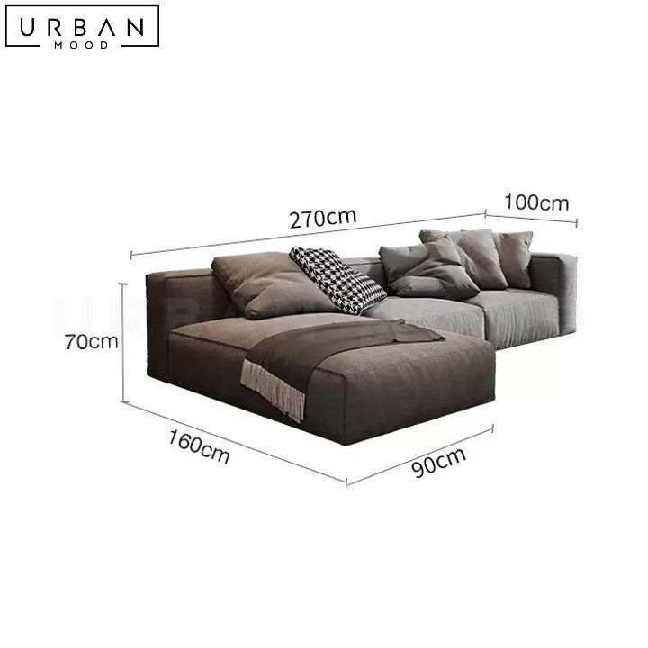 OSO Modern Fabric Sectional Sofa