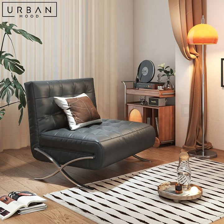 OTAZ Modern Leather Sofa Bed