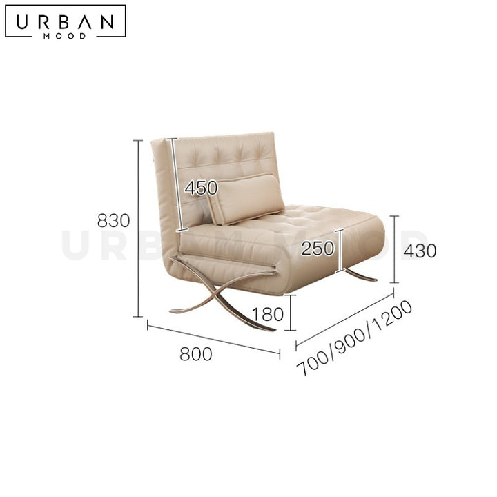 OTAZ Modern Leather Sofa Bed