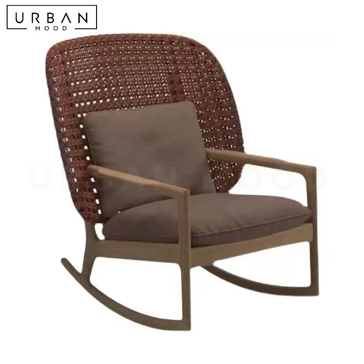 OTIENO Modern Outdoor Solid Wood Lounge Chair