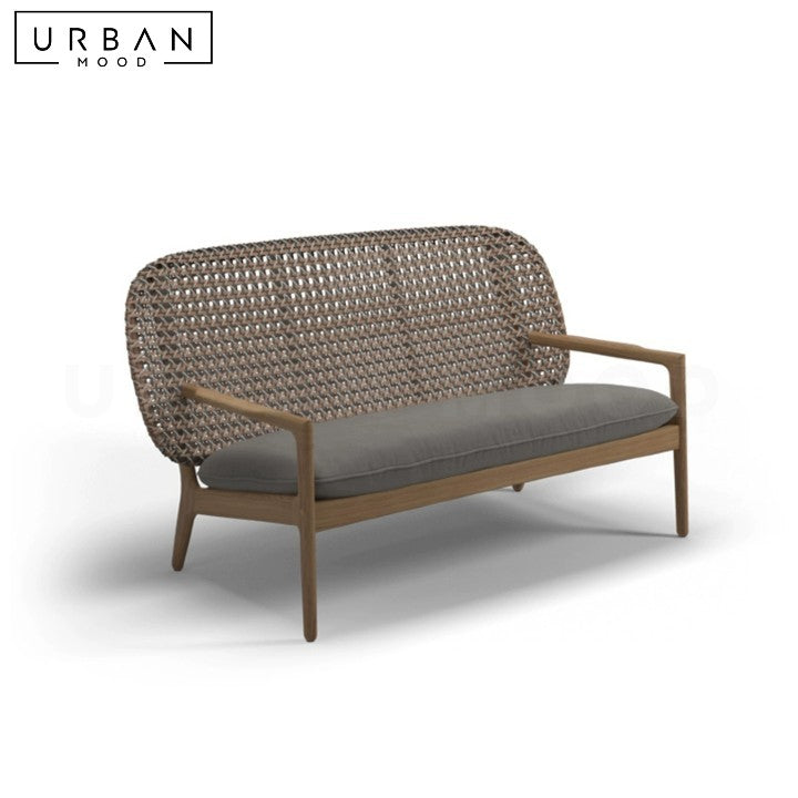 OTIENO Modern Outdoor Solid Wood Lounge Chair