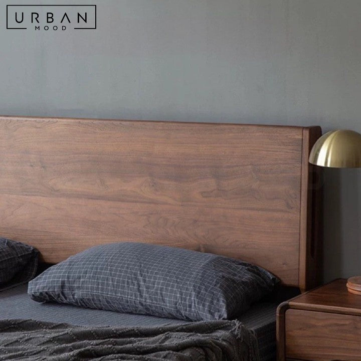 OTTESEN Modern Solid Wood Storage LED Bedframe