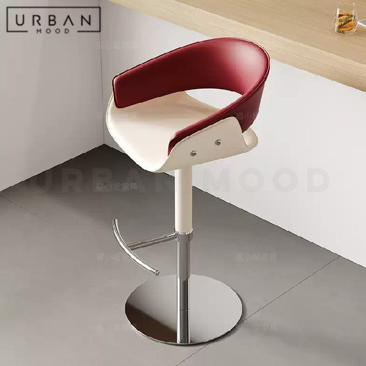 PADDER Modern Adjustable Leather Bar Stool