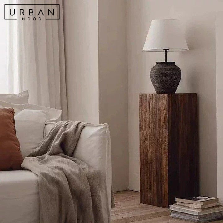 PAEZ Rustic Solid Wood Pedestal