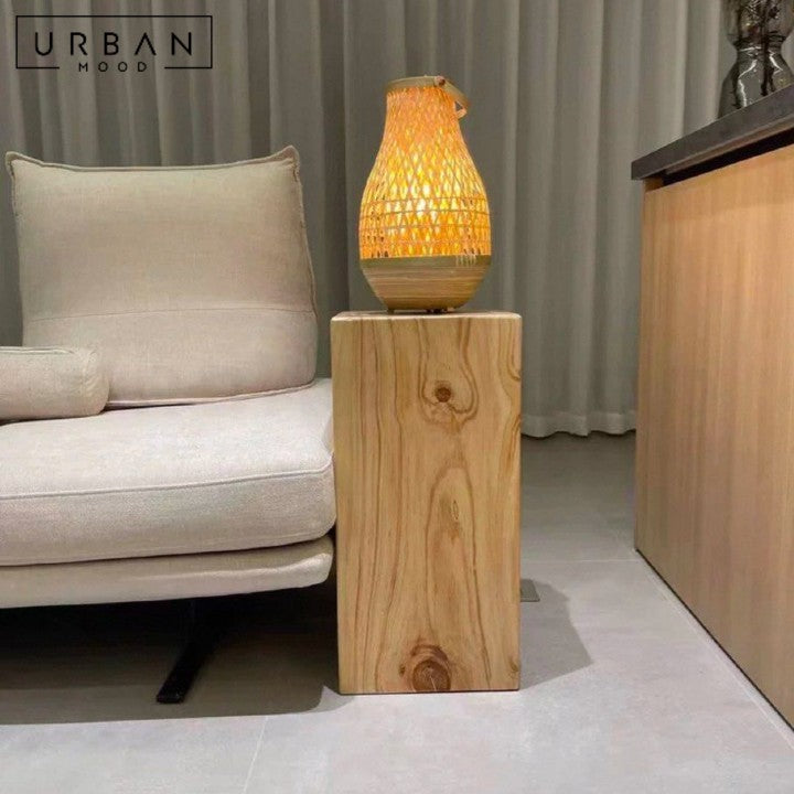 PAEZ Rustic Solid Wood Pedestal