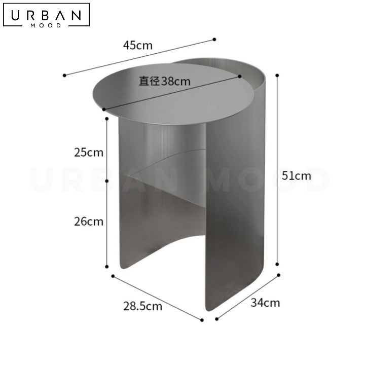 【N2 interior】stainless side table PAJAK Modern Stainless Steel Side Table – Urban Mood
