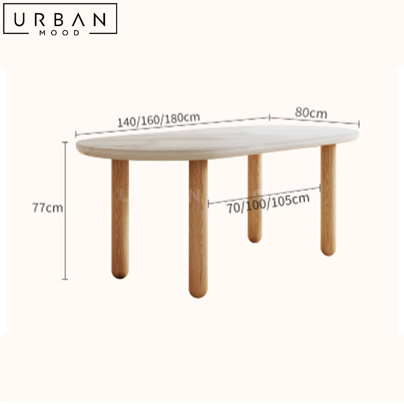 PANTON Japandi Sintered Stone Dining Table