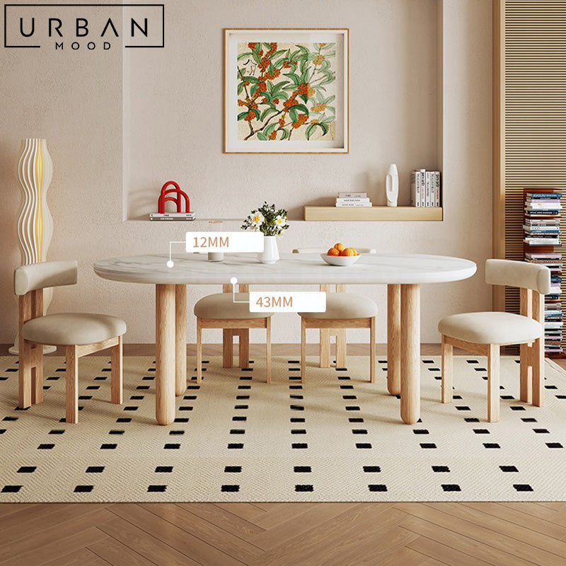 PANTON Japandi Sintered Stone Dining Table