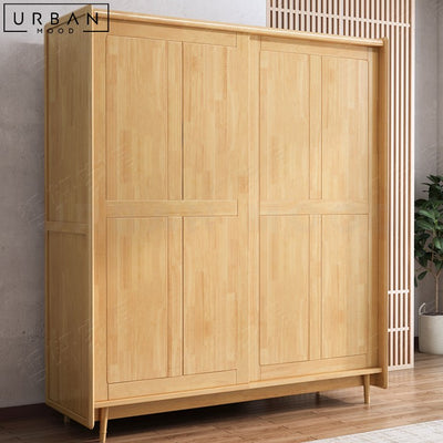 PAOLA Japandi Solid Wood Wardrobe