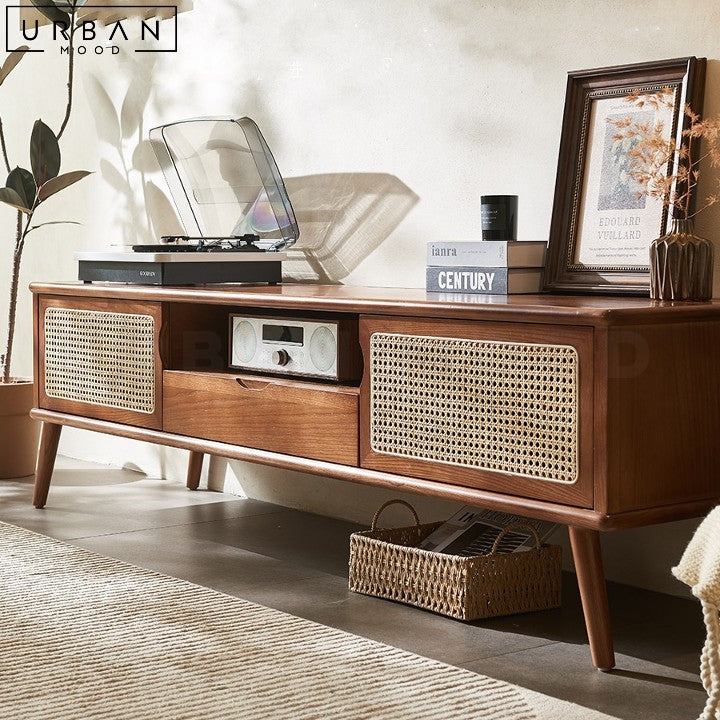 PARO Rustic Rattan TV Console