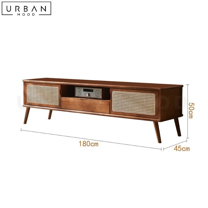 PARO Rustic Rattan TV Console