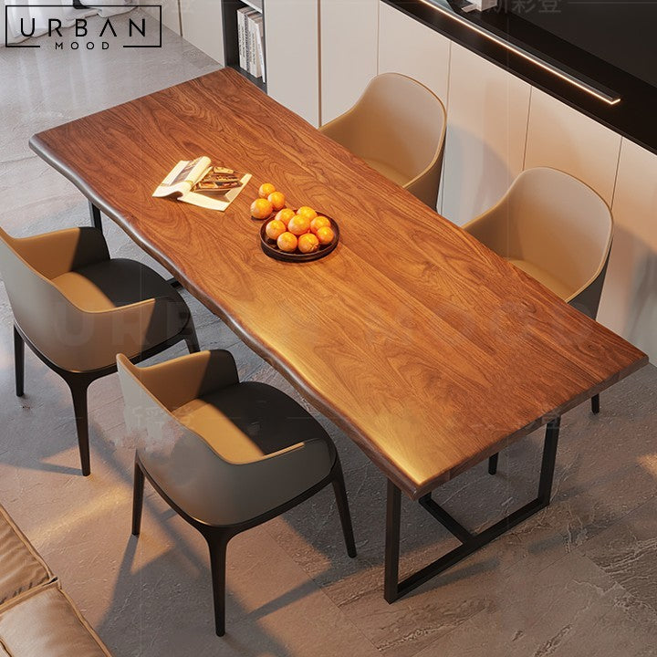 PAREN Industrial Solid Wood Dining Table