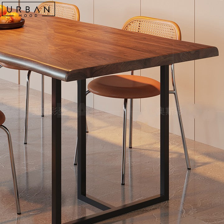 PAREN Industrial Solid Wood Dining Table