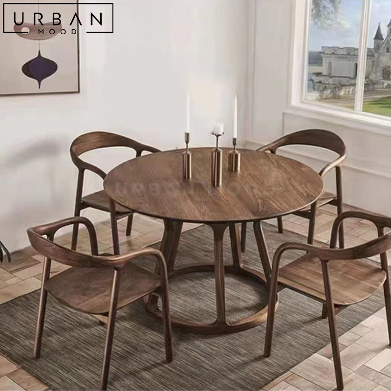 PARIS Modern Round Solid Wood Dining Table