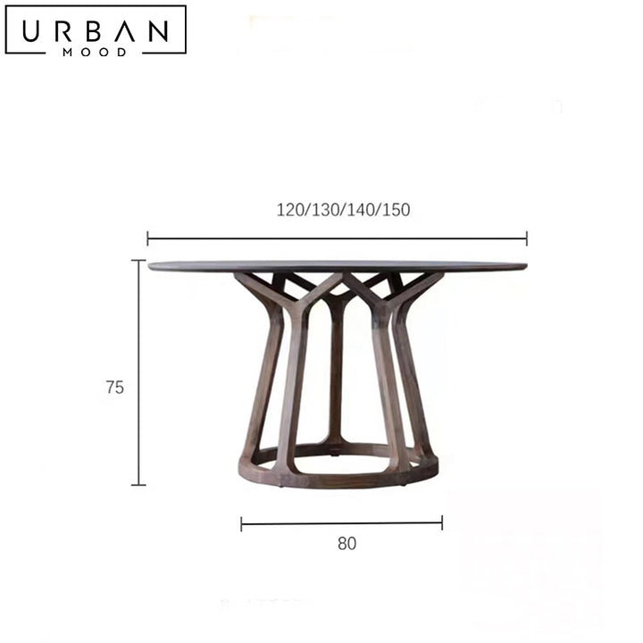 PARIS Modern Round Solid Wood Dining Table