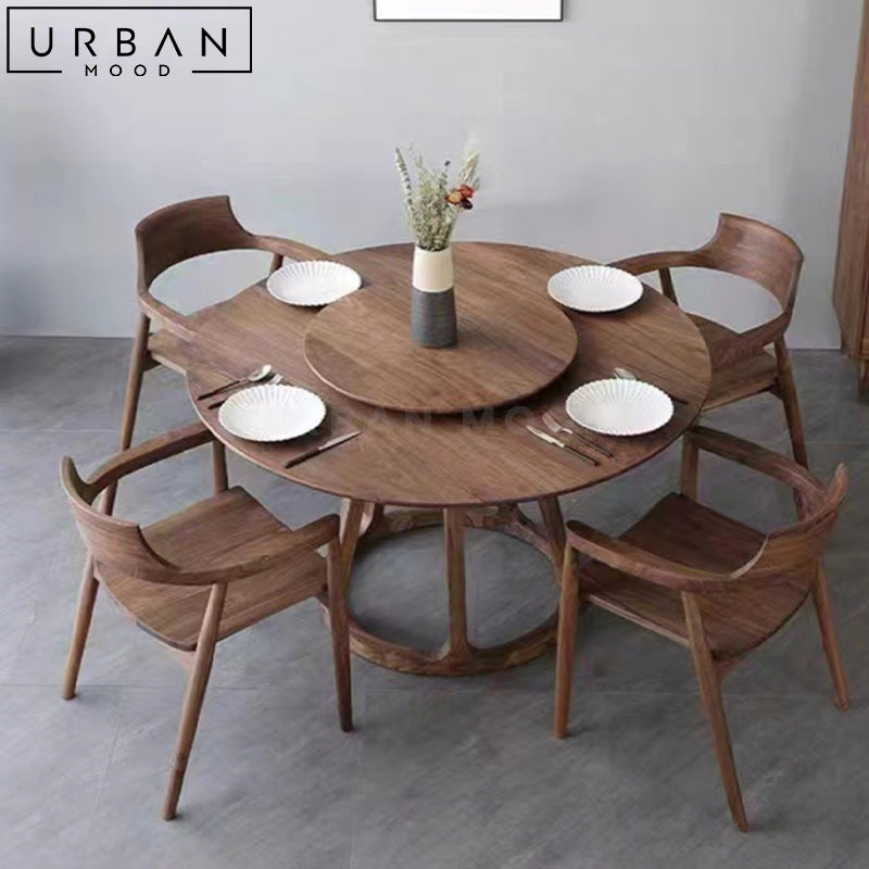 PARIS Modern Round Solid Wood Dining Table