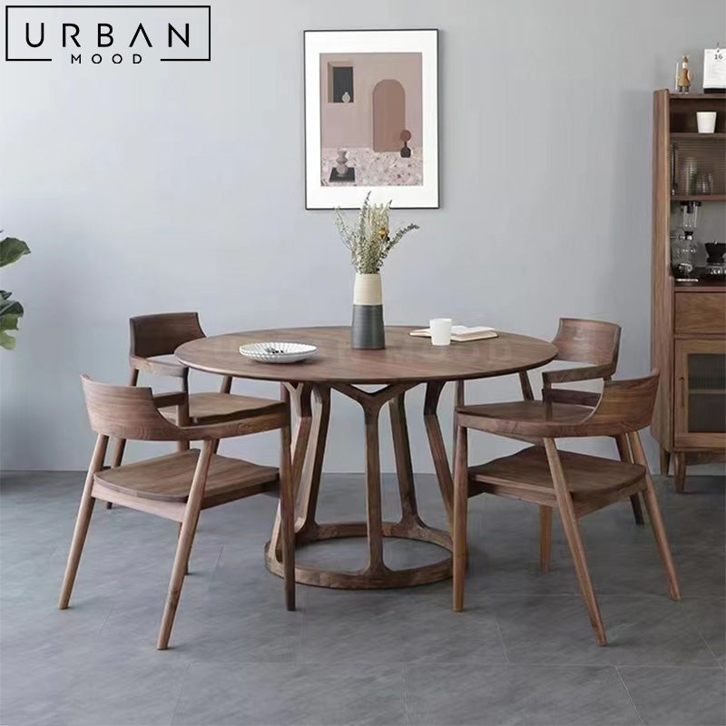 PARIS Modern Round Solid Wood Dining Table