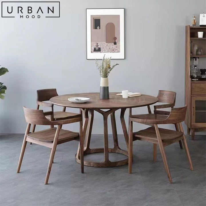 PARIS Modern Round Solid Wood Dining Table