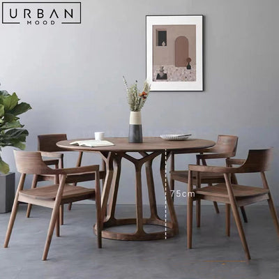 PARIS Modern Round Solid Wood Dining Table