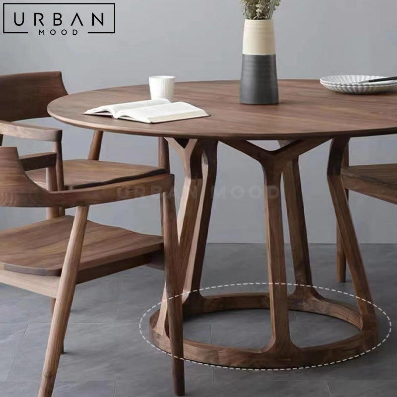 PARIS Modern Round Solid Wood Dining Table