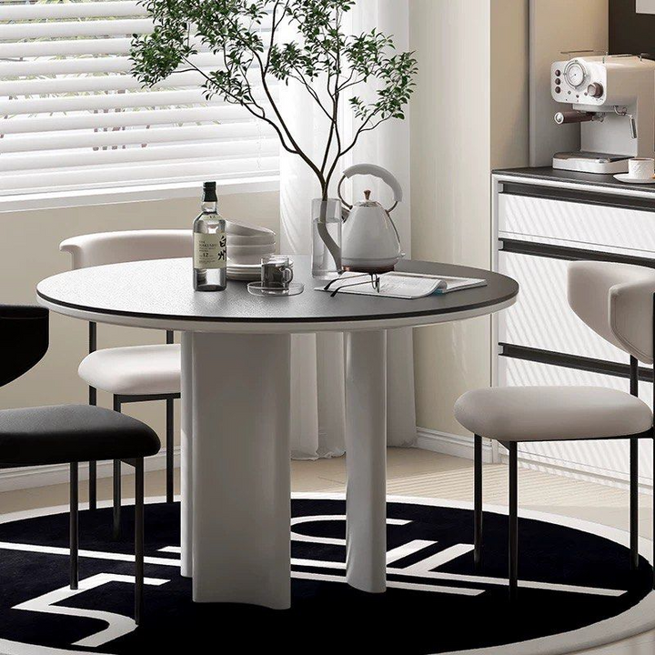 PARQUE Modern Sintered Stone Round Dining Table - Urban Mood Singapore