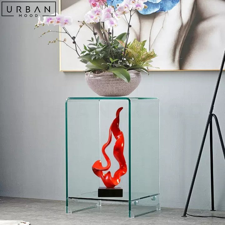 PATINO Modern Glass Side Table