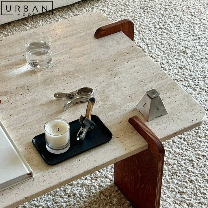 PAU Wabi Sabi Travertine Coffee Table