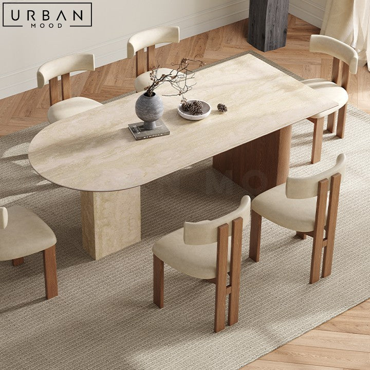 PAVLOU Japandi Sintered Stone Dining Table