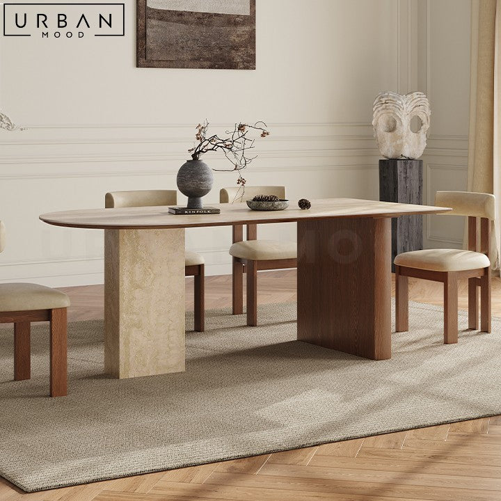 PAVLOU Japandi Sintered Stone Dining Table