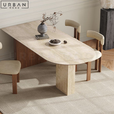 PAVLOU Japandi Sintered Stone Dining Table