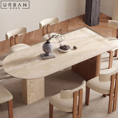 PAVLOU Japandi Sintered Stone Dining Table