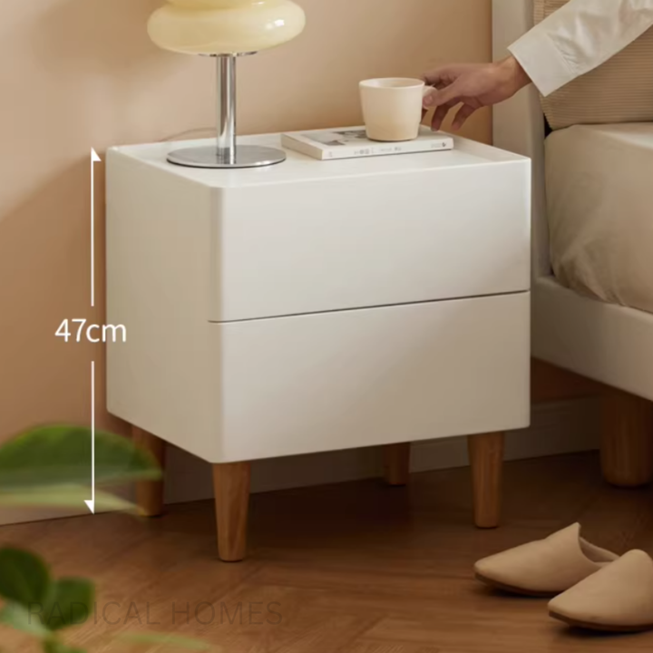 PAVREN Modern Solid Wood Bedside Table - Urban Mood Singapore
