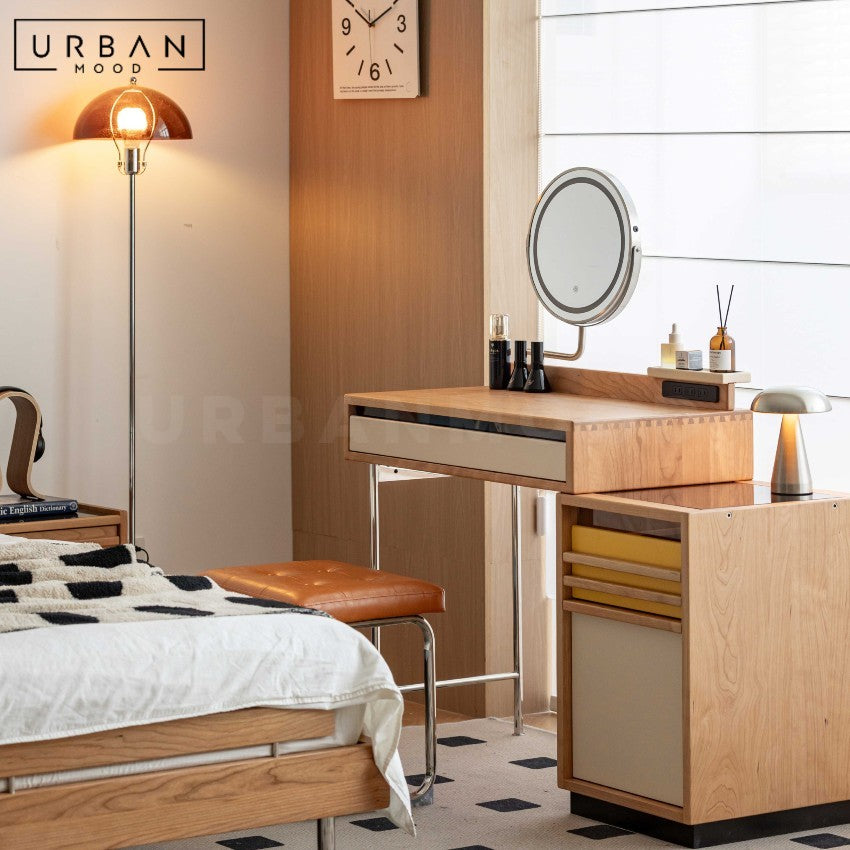 PAYSON Scandinavian Solid Wood Vanity Table