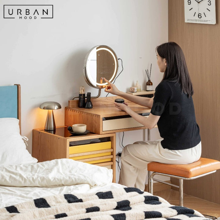 PAYSON Scandinavian Solid Wood Vanity Table