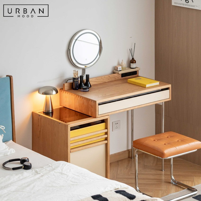 PAYSON Scandinavian Solid Wood Vanity Table