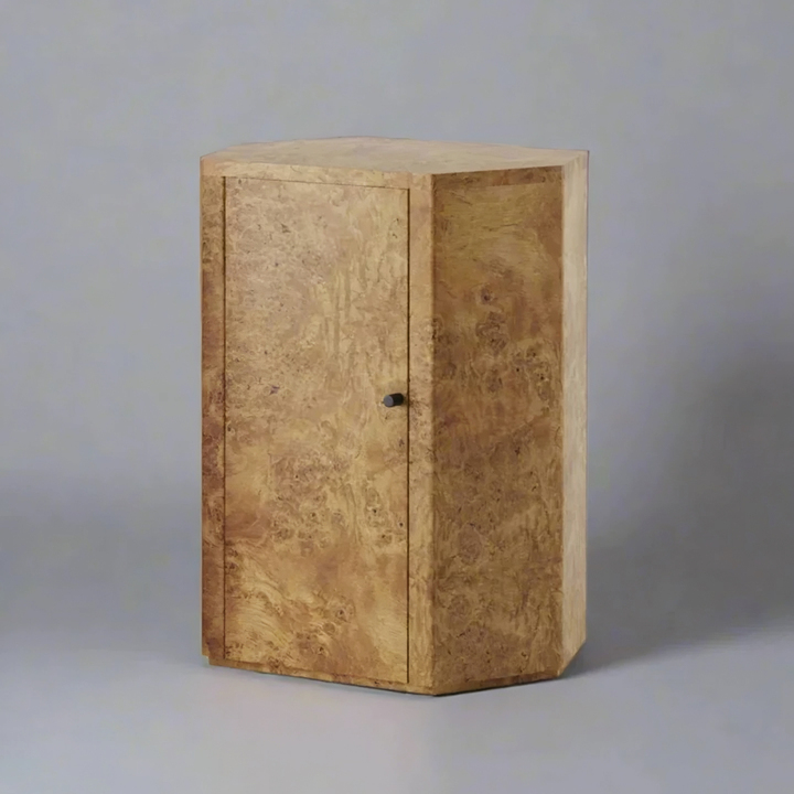 PEDRIX Mappa Burl Bedside Table - Urban Mood Singapore