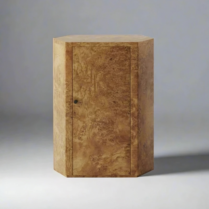 PEDRIX Mappa Burl Bedside Table - Urban Mood Singapore