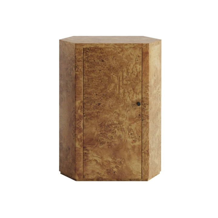 PEDRIX Mappa Burl Bedside Table - Urban Mood Singapore