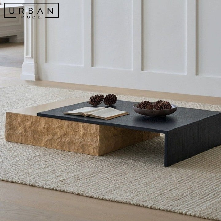 PERRIER Modern Travertine Coffee Table