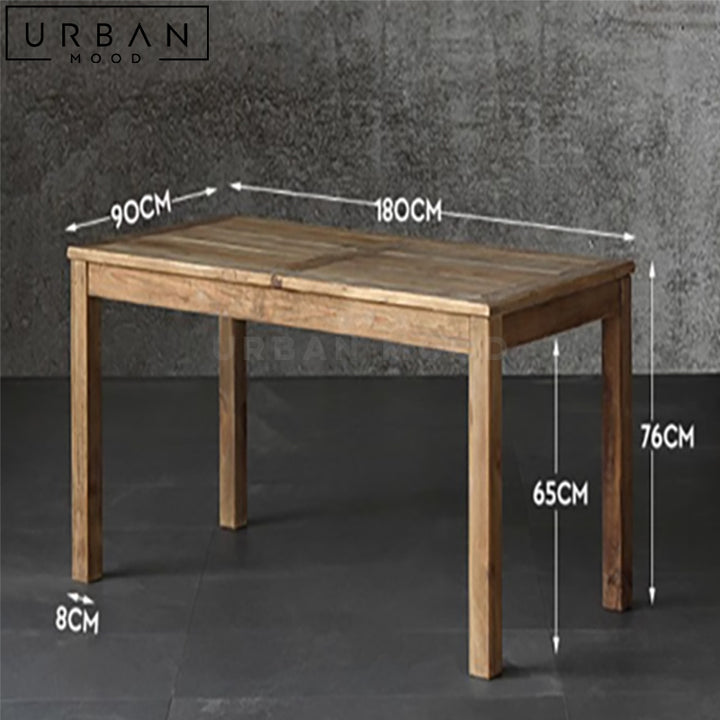 PERRY Rustic Solid Wood Table