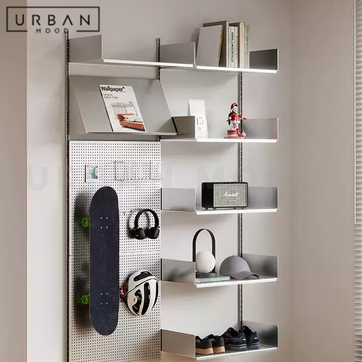 PERSSON Modern Solid Wood Study Table & Display Shelf