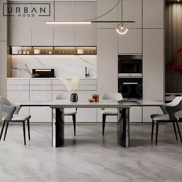 PESKOV Modern Sintered Stone Extendable Dining Table
