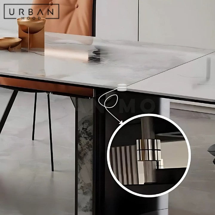PESKOV Modern Sintered Stone Extendable Dining Table