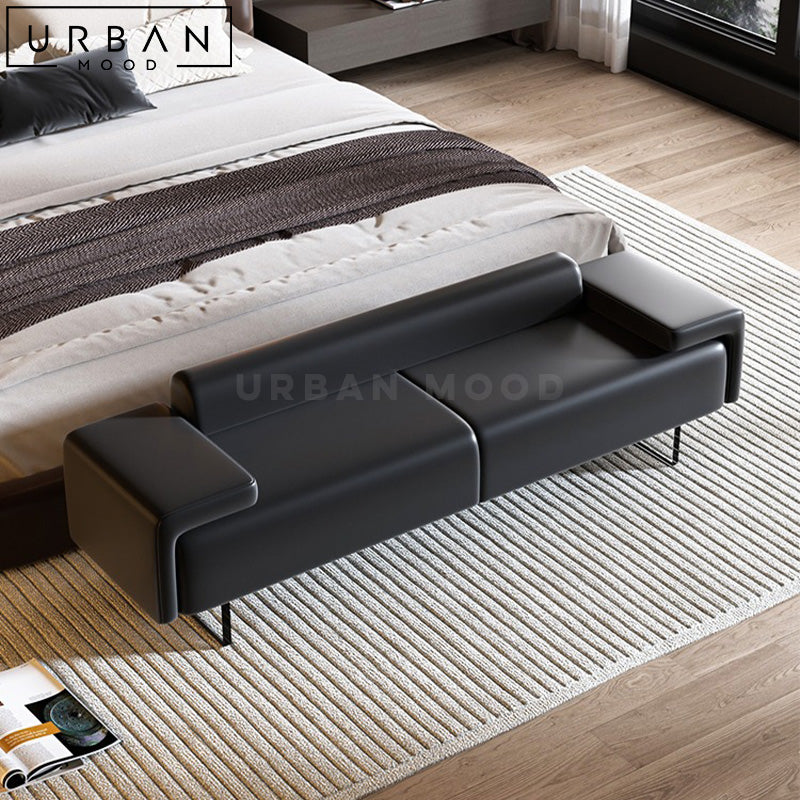 PHILA Modern Leather Ottoman