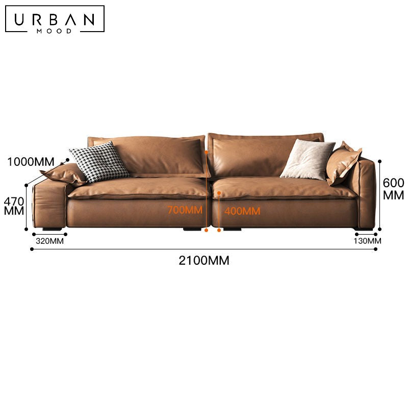 PHOEBE Modern Leather Sofa